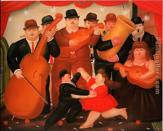 Ball in Colombia 1980 painting - Fernando Botero Ball in Colombia 1980 art painting